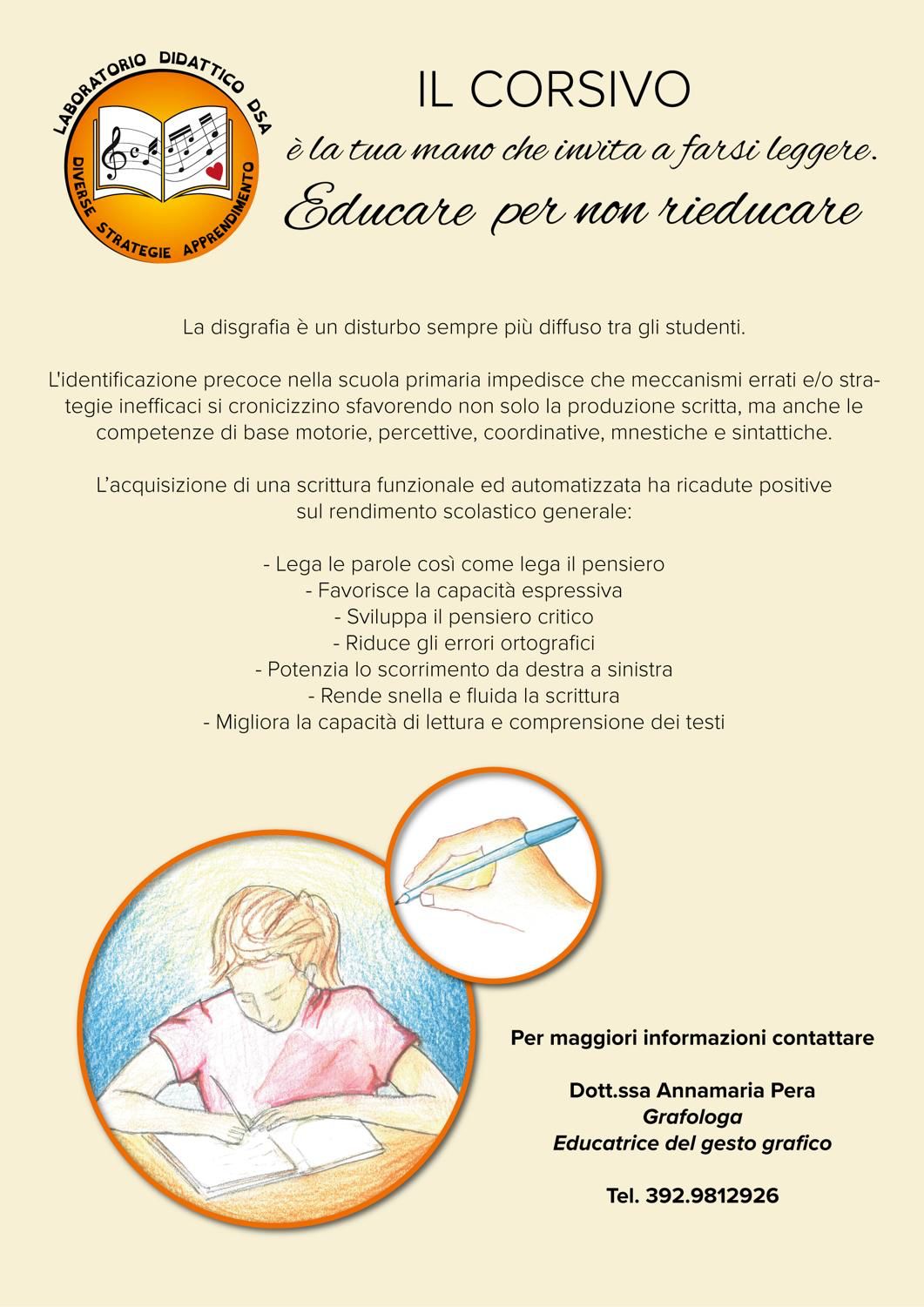 Il corsivo è la tua mano che invita a farsi leggere