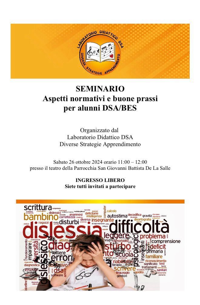 Seminario: Aspetti normativi e buone prassi per alunni DSA/BES